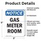 Signmission Gas Meter Room, 3.5 in W x Rectangle, Vinyl Decal OS-2PACK-NS-D-35-V-13013 - alternate 2